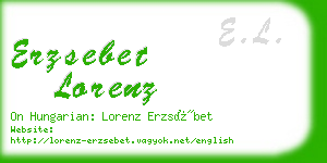 erzsebet lorenz business card